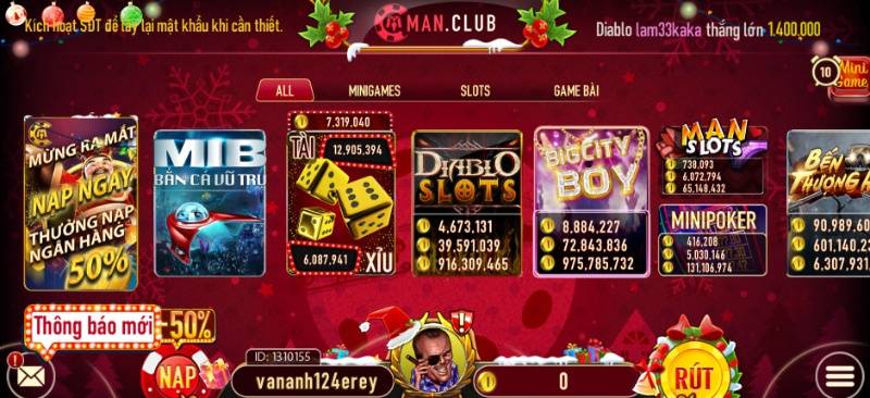 Man Club là một trong những cổng game có lượng thành viên khủng